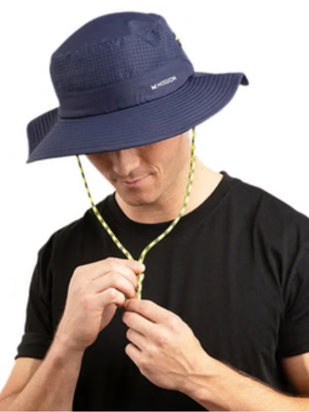 NWT Mission Cooling UPF 50 Sun Protection Hat Navy Blue Machine Washable OS
